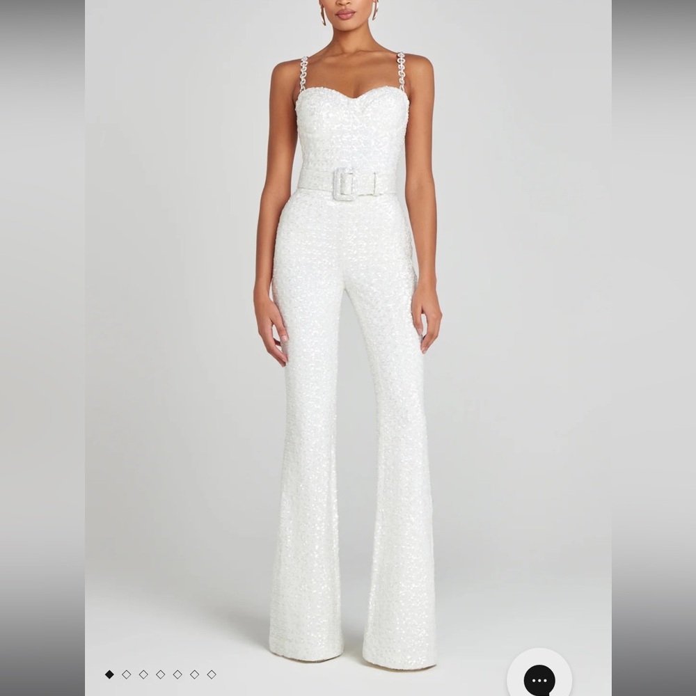 Nadine Merabi White Lucinda Jumpsuit - size S/M